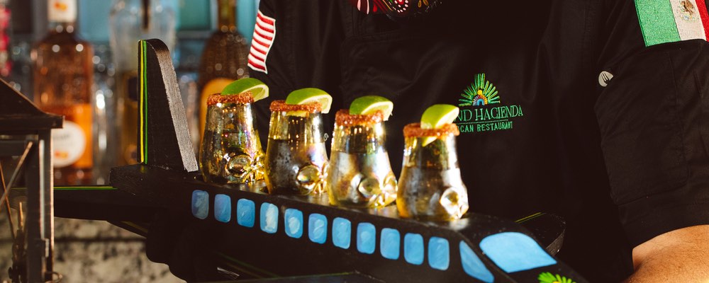 Tequila shots fight Grand Hacienda drinks