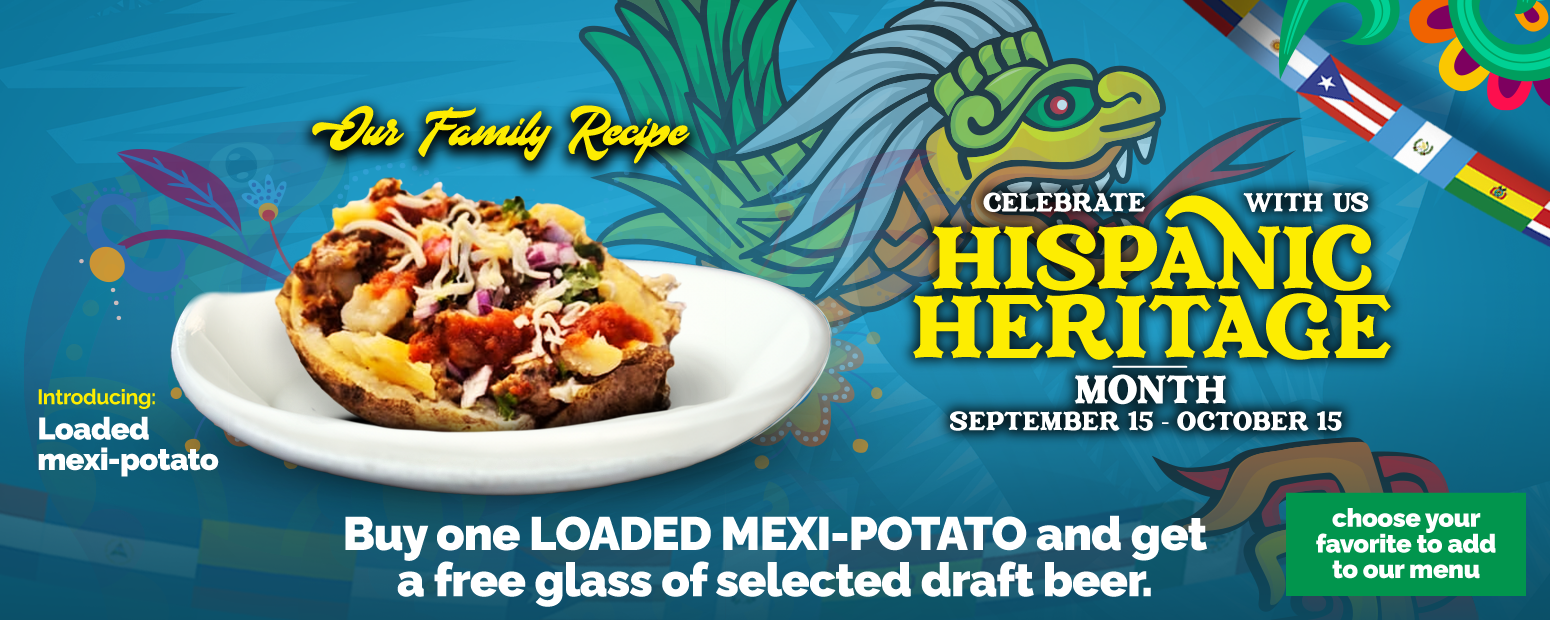 Heritage Month 2024 Loaded mexi-potato Grand Hacienda